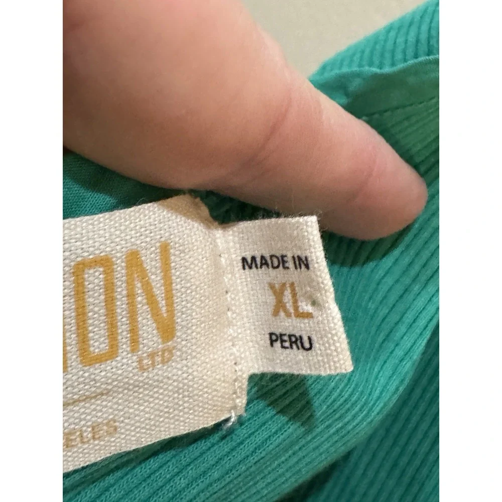 Nation Ltd. Quinn Back Wrap Rib Top‎ Green Size XL